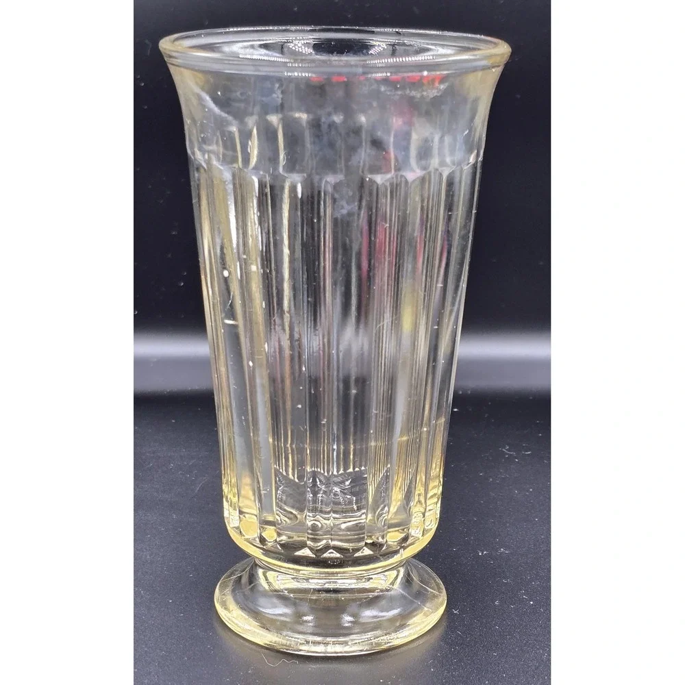 Vintage Nestle Old‎ Fashioned Parfait Soda Fountain Glass Ribbed Footed  1950's